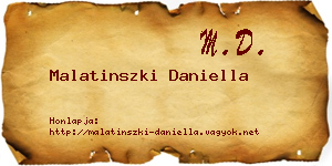 Malatinszki Daniella névjegykártya